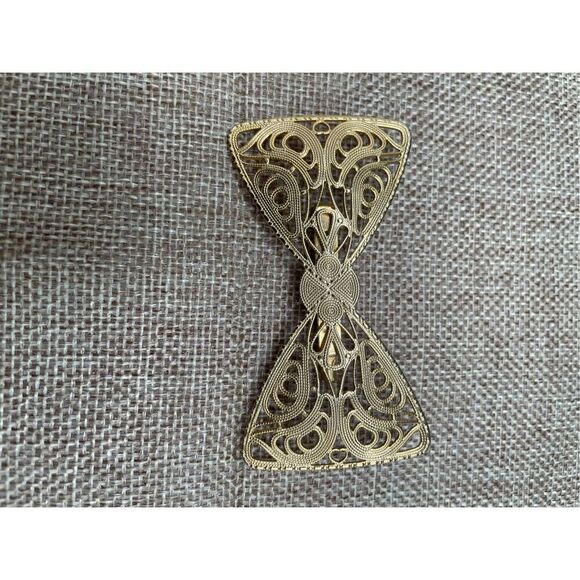 Vintage Bundle of 4 Broaches Pins Goldtone Stamped - Picture 3 of 12